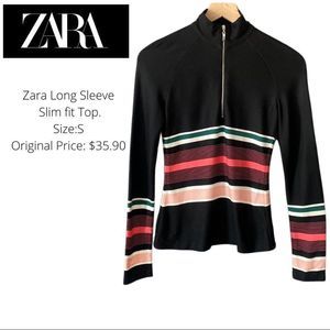 Zara Long Sleeve Slim fit Top.